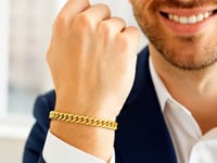 6.0mm 14k Yellow Gold Classic Miami Cuban Solid Bracelet