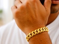 11mm 14k Yellow Gold Semi Solid Miami Cuban Bracelet