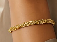 14k Yellow Gold Byzantine Link Bracelet