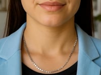 14k White Gold Oval Mirror Chain (2.20 mm)