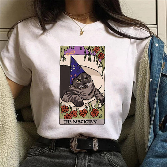 Tarot Tees! Kitty Magician Short Sleeve T-Shirts