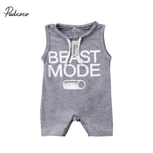 Boy's "Beast Mode" Sleeveless Jumpsuits