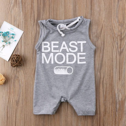 Boy's "Beast Mode" Sleeveless Jumpsuits