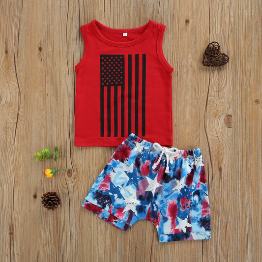 2-piece Little Boy's Independence Day Outfit