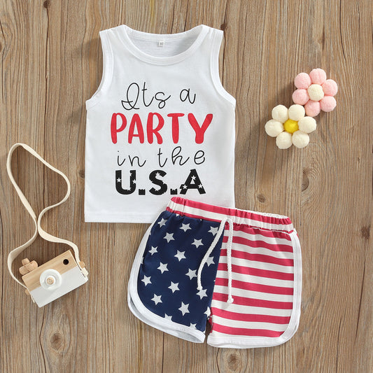 Baby Boys USA July 4th Independence Day Outfit