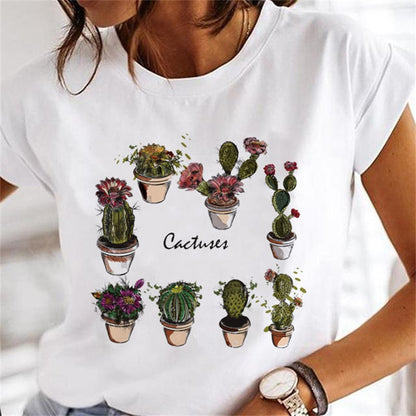 Artsy Tees & Watercolor Cactus Short Sleeve T-Shirts