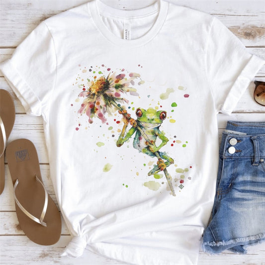 Artsy Tees & Watercolor Nature Animals & Flowers Short Sleeve T-shirts