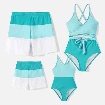 Family Matching! One Piece Swimsuits & Trunks