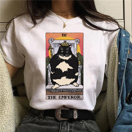Tarot Tees! Kitty Emperor Short Sleeve T-Shirts