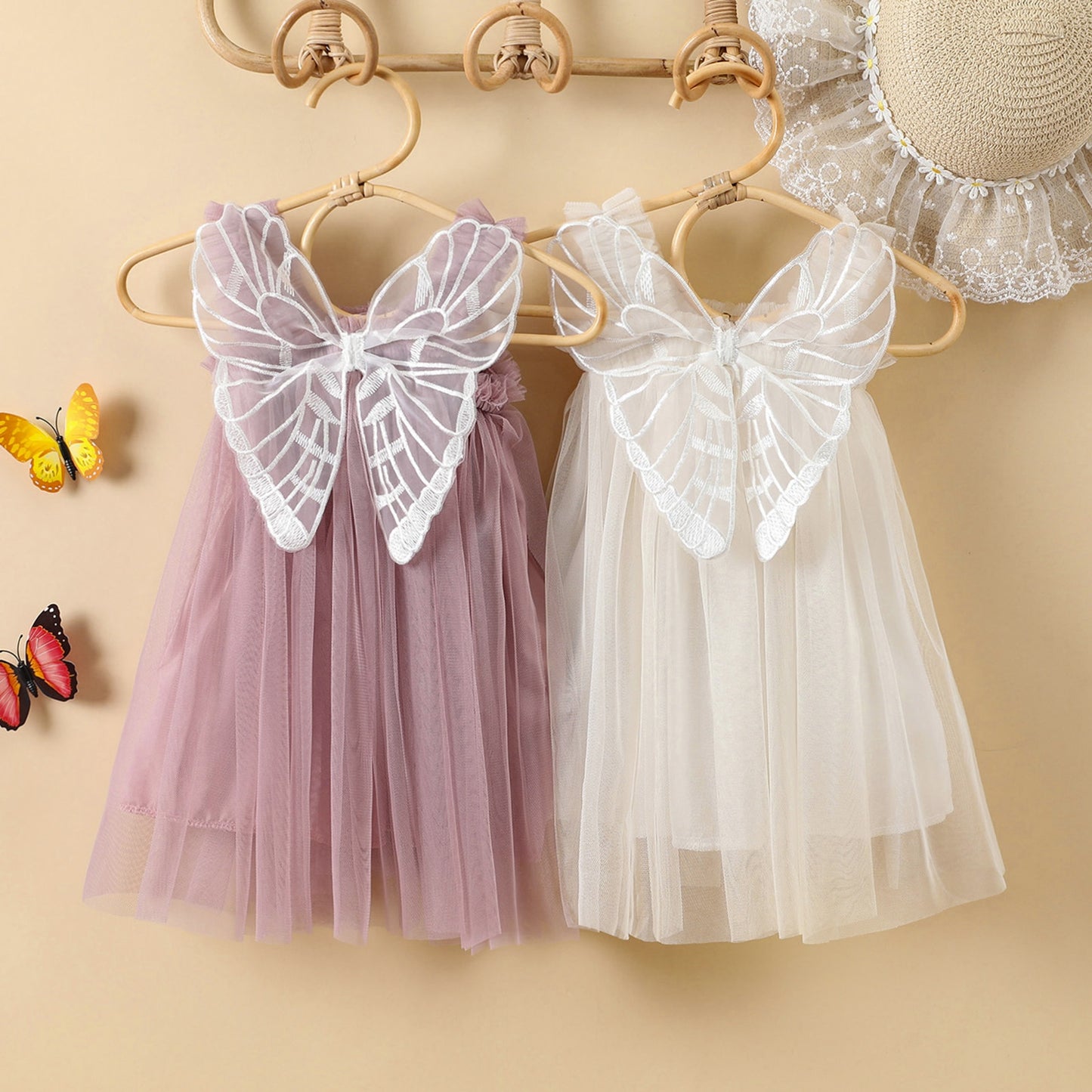 Girl's Mesh Fairy Butterfly Wing Dresses