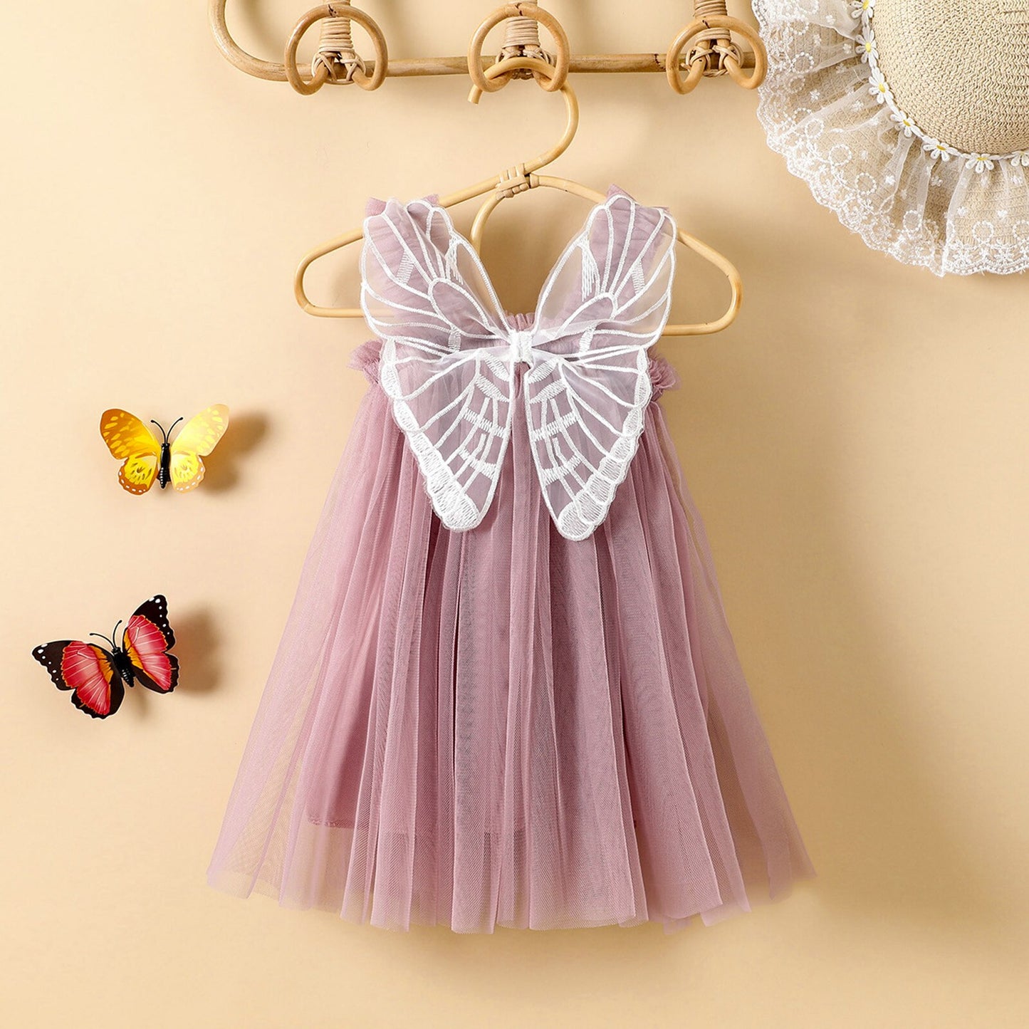 Girl's Mesh Fairy Butterfly Wing Dresses