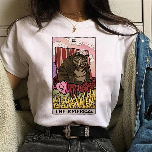 Tarot Tees! Kitty Empress Short Sleeve T-Shirts