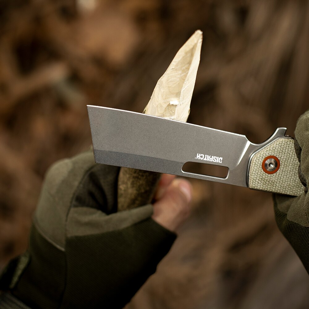 Stainless Steel Folding Pocket Knife Micarta Handle