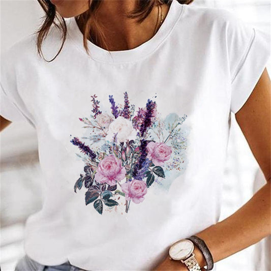 Artsy Tees & Watercolor Floral Short Sleeve T-Shirts