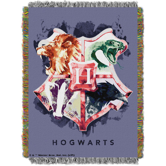 Harry Potter - Houses Together Licensed 48"x 60" Woven Tapestry Throw