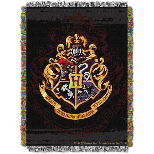 Harry Potter Hogwarts Licensed 48"x 60" Metallic Woven Tapestry Throw