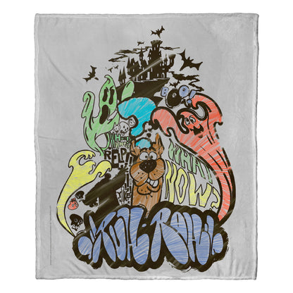 Warner Bros. Scooby-Doo Scooby Graffiti Throw Blanket 50"x60"