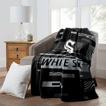 WHITE SOX OFFICIAL MLB "Digitize" Raschel Throw Blanket; 60" x 80"