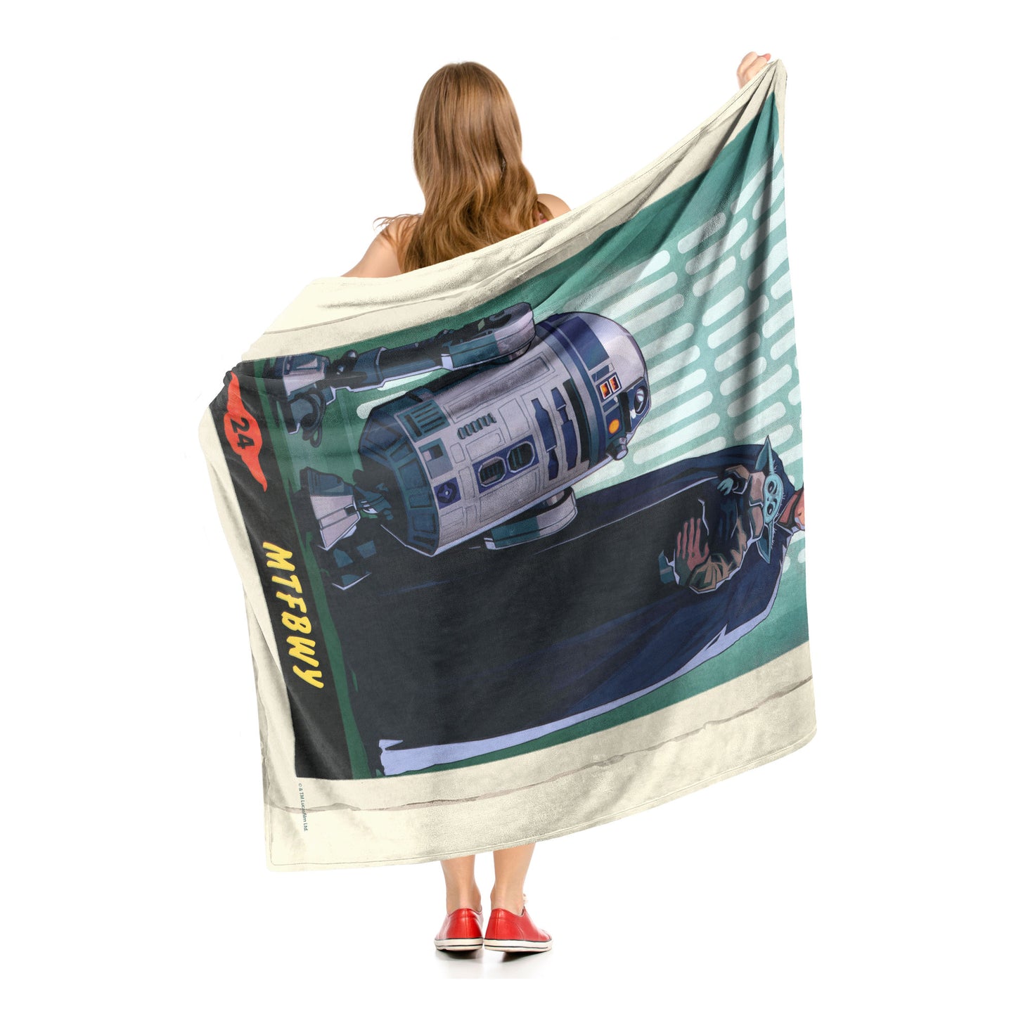 Star Wars: The Mandalorian, Luke and the Child Throw Blanket 50"x60"