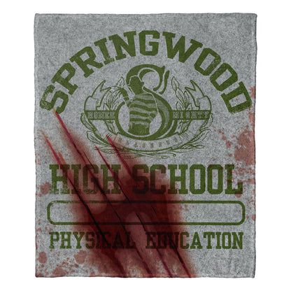 A Nightmare on Elm Street Wont Survive Springwood High Throw Blanket 50"x60"