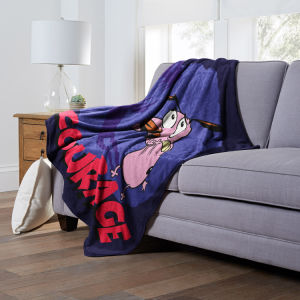 Cartoon Network's Courage the Cowardly Dog Face Your Fears Throw Blanket 50"x60"