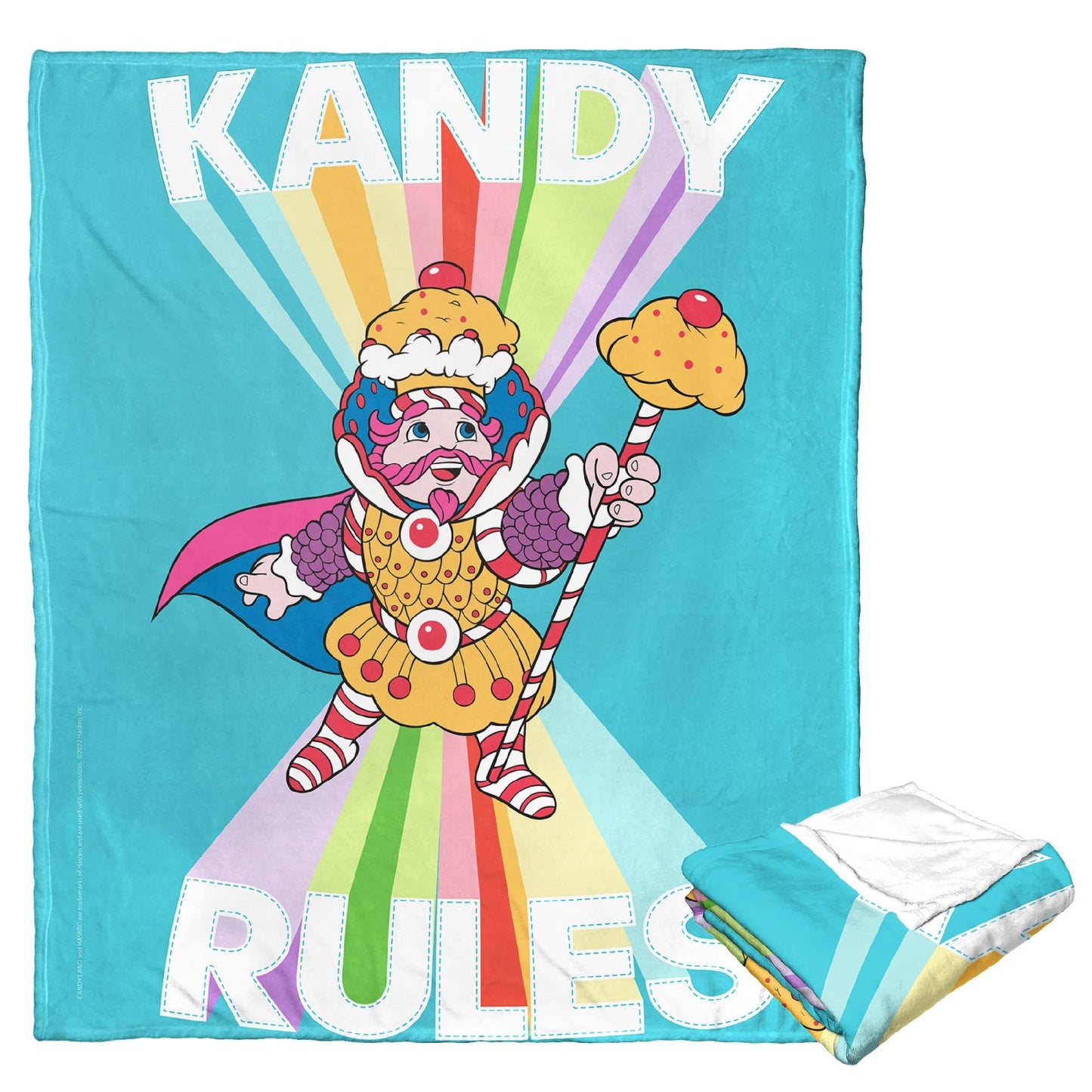 Hasbro Candyland Kandy Rules Throw Blanket 50"x60"