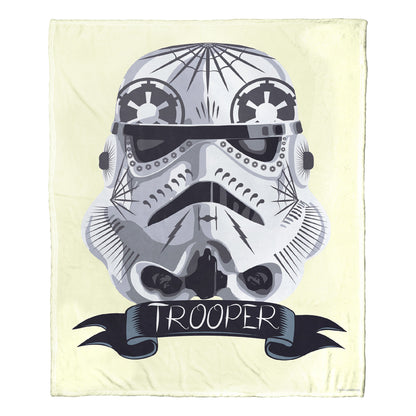 Star Wars Storm Trooper Decorated Helmet Throw Blanket 50"x60"