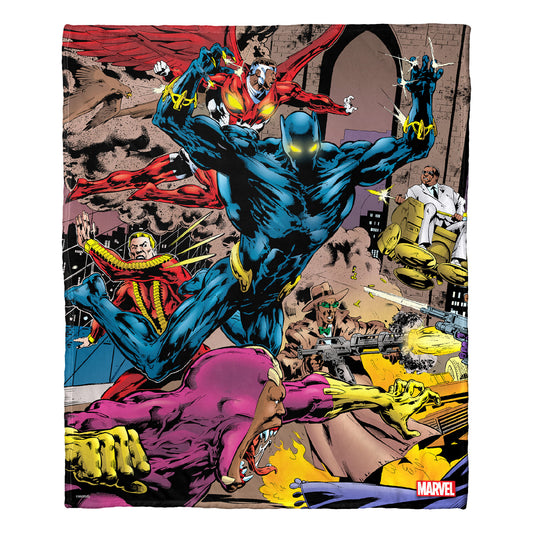 Black Panther, Time to Pounce Throw Blanket 50"x60"