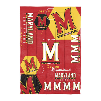 Maryland OFFICIAL Collegiate "Hexagon" Twin Comforter & Sham Set