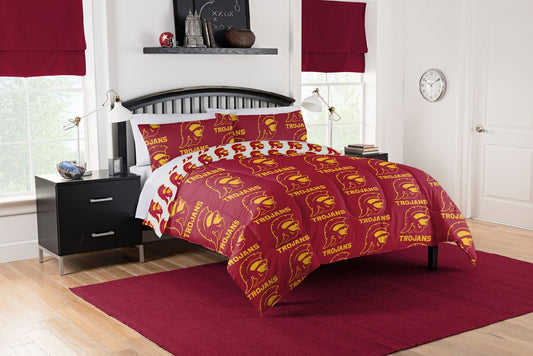 Southern Cal Trojans Full Rotary Bed In a Bag Set