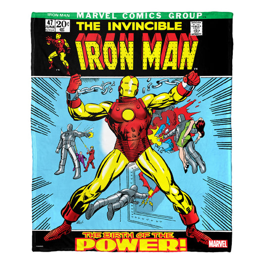 Iron Man, Classic 70s Throw Blanket 50"x60"