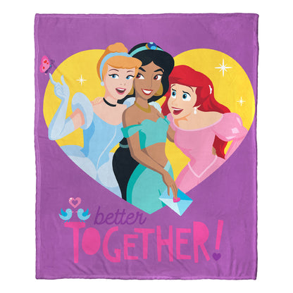 Disney Princesses "Better Together" Throw Blanket 50"x60"