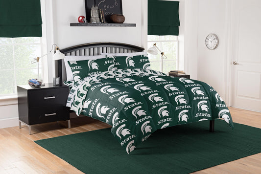 Michigan State Spartans Full Rotary Bed In a Bag Set
