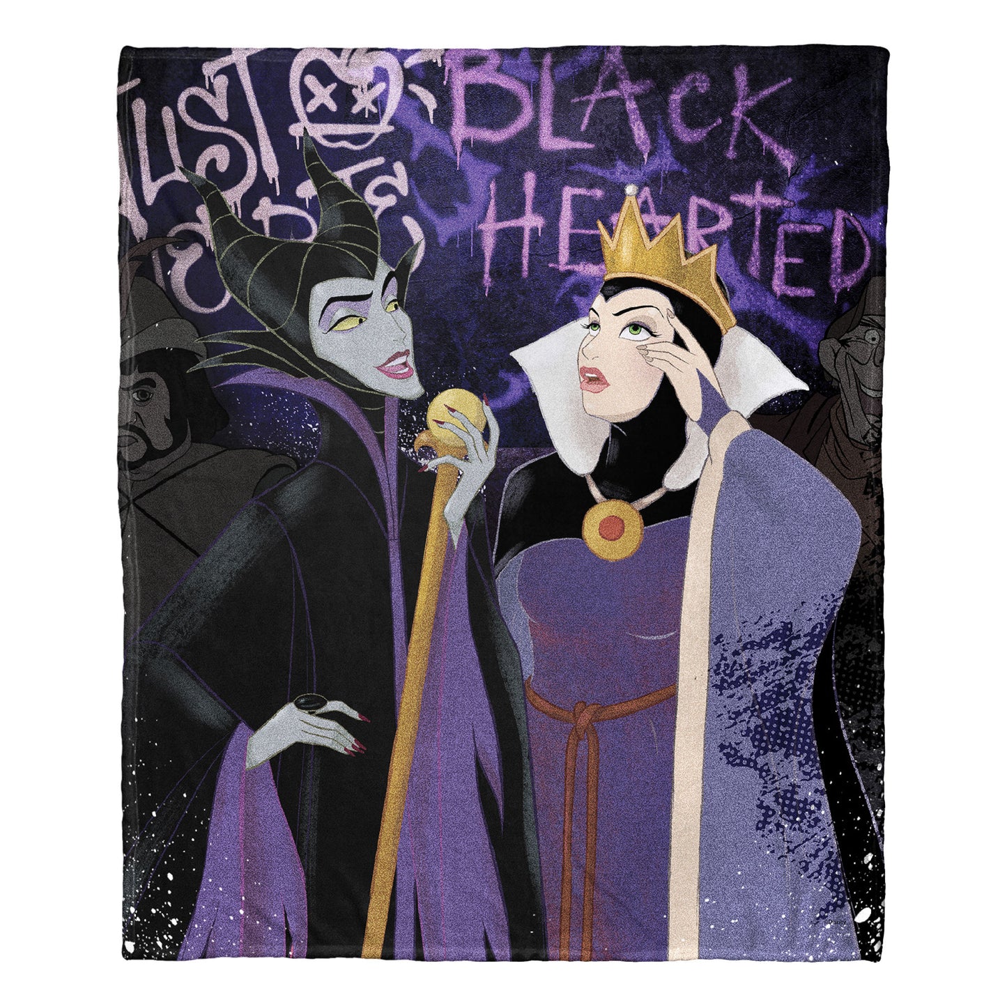Disney Villains "Just Blackhearted" Silk Touch Throw Blanket 50"x60"