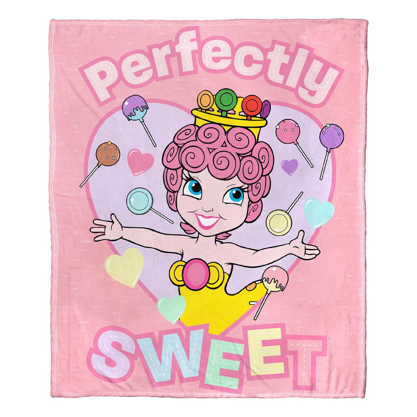 Hasbro Candyland Perfectly Sweet Throw Blanket 50"x60"