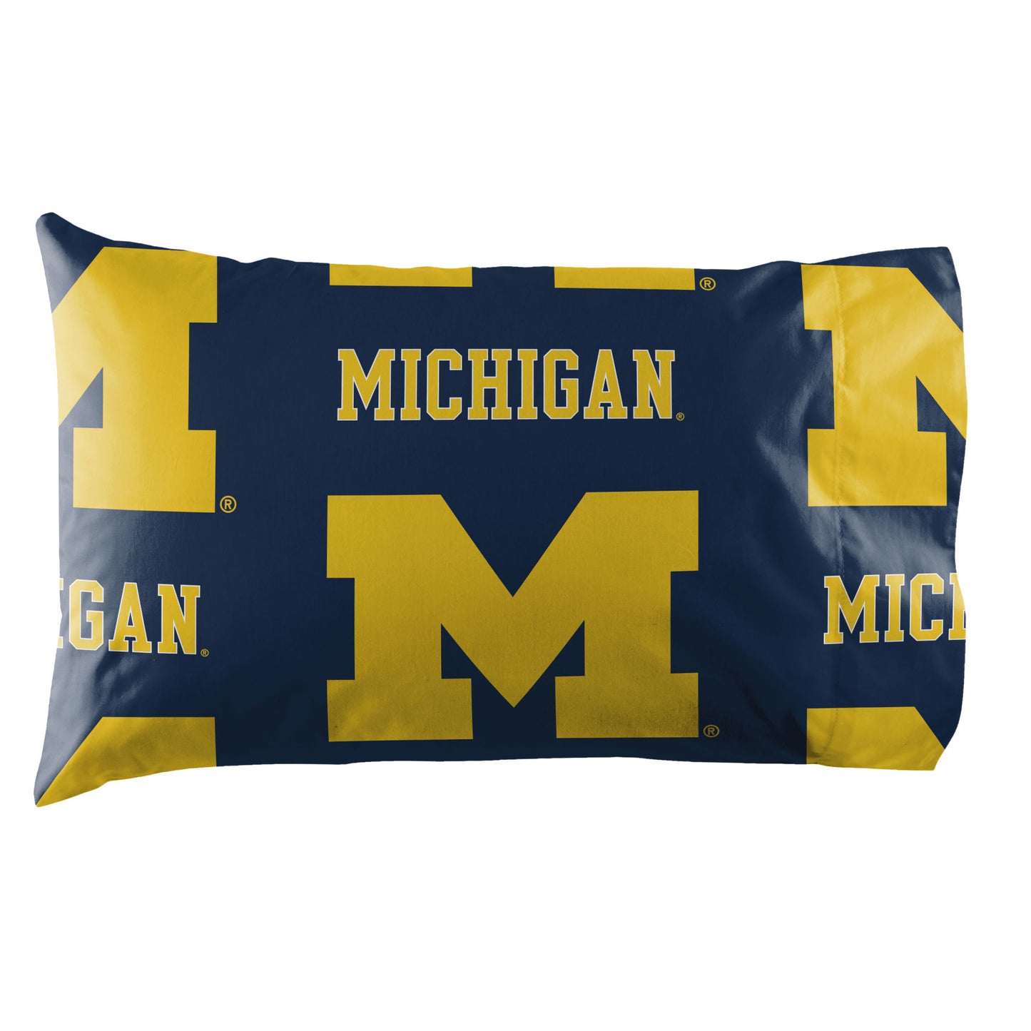 Michigan Wolverines Rotary Queen Bed In a Bag Set