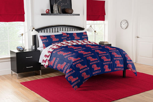 Mississippi Ole Miss Full Rotary Bed In a Bag Set