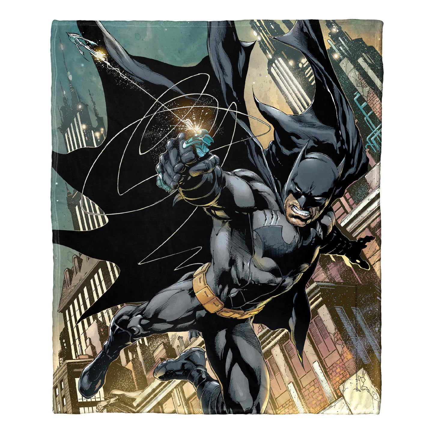 DC Comics Batman Swiging In Throw Blanket 50"x60"