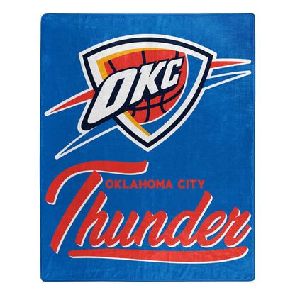 Thunder OFFICIAL NBA "Signature" Raschel Throw Blanket 50"x60"