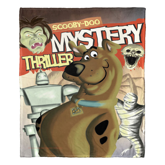 Warner Bros. Scooby-Doo Mystery Thriller Comic Throw Blanket 50"x60"