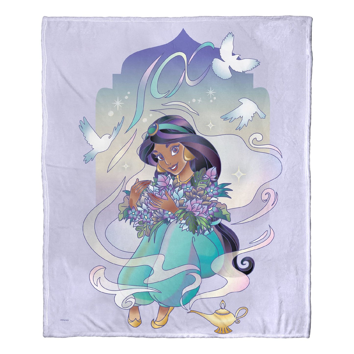 Disney 100 Celebration Jasmine Throw Blanket 50"x60"