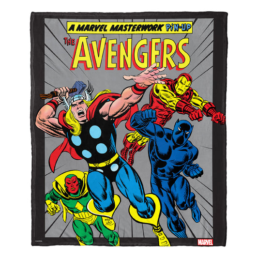 Marvel Comics Avengers "Masterwork" Throw Blanket 50"x60"