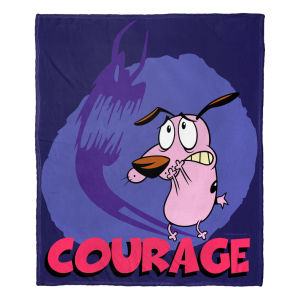 Cartoon Network's Courage the Cowardly Dog Face Your Fears Throw Blanket 50"x60"