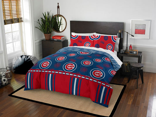 Chicago Cubs OFFICIAL MLB Queen Bed In Bag Set