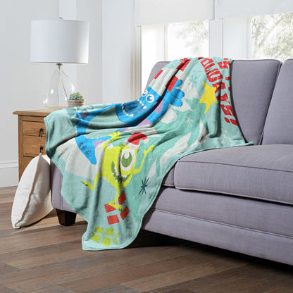 Monsters Inc., Festive Monsters Throw Blanket 50"x60"