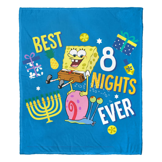 SpongeBob, Best Eight Nights Throw Blanket 50"x60"