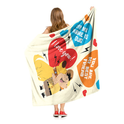 UP, Boys Best Valentines Throw Blanket 50"x60"
