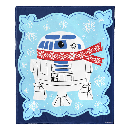Star Wars Snowy R2-D2 Throw Blanket 50"x60"
