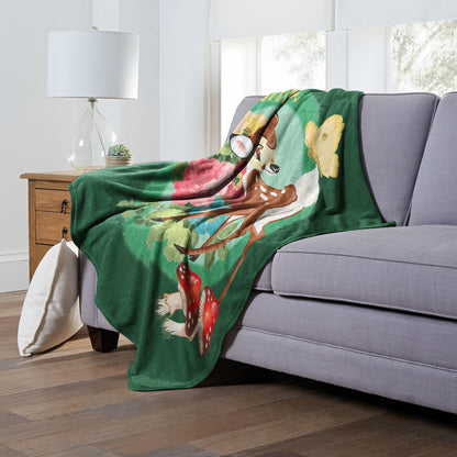 Bambi 80th Celebration, Bambi Bouquet Throw Blanket 50"x60"