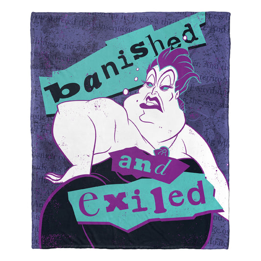 Disney Villains Ursula "Banished and Exiled" Throw Blanket 50"x60"